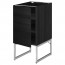 МЕТОД Напольный шкаф с полками - под дерево черный, Тингсрид под дерево черный, 40x60x60 см