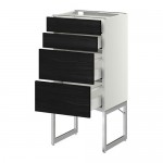 МЕТОД / МАКСИМЕРА Нплн шк 4 фронт/2 низк/2средн ящ - белый, Тингсрид под дерево черный, 40x37x60 см МЕТОД / МАКСИМЕРА Нплн шк 4 фронт/2 низк/2средн ящ - белый, Тингсрид под дерево черный, 40x37x60 см