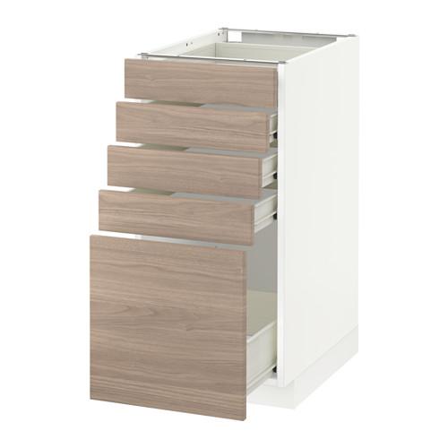 МЕТОД / ФОРВАРА Напольный шкаф с 5 ящиками - 40x60 см, Брокхульт под грецкий орех светло-серый, белый МЕТОД / ФОРВАРА Напольный шкаф с 5 ящиками - 40x60 см, Брокхульт под грецкий орех светло-серый, белый