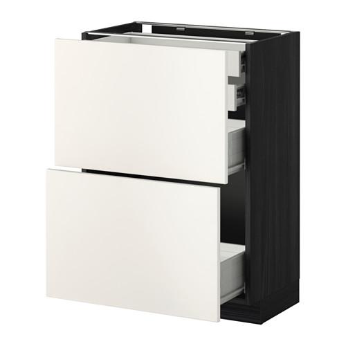 МЕТОД / ФОРВАРА Нплн шк 2фрнт/2низк/2 выс/2срдн ящ - под дерево черный, Веддинге белый, 60x37 см МЕТОД / ФОРВАРА Нплн шк 2фрнт/2низк/2 выс/2срдн ящ - под дерево черный, Веддинге белый, 60x37 см