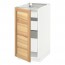 МЕТОД / МАКСИМЕРА Напольный шкаф с 1двр/3ящ - белый, Торхэмн естественный ясень, 40x60 см