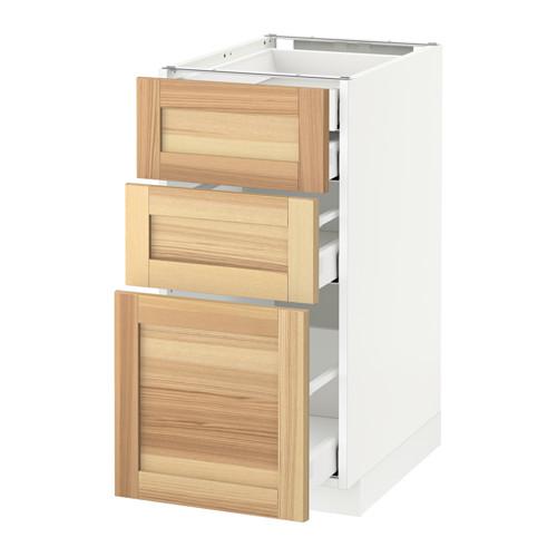 МЕТОД / МАКСИМЕРА Нплн шк 3 фрнт/2нзк/1срд/1вс ящ - белый, Торхэмн естественный ясень, 40x60 см МЕТОД / МАКСИМЕРА Нплн шк 3 фрнт/2нзк/1срд/1вс ящ - белый, Торхэмн естественный ясень, 40x60 см