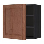 МЕТОД Шкаф навесной с полкой - под дерево черный, Филипстад коричневый, 60x60 см