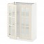 МЕТОД Напольный шкаф с 2 стекл дверцами - белый, 60x37x80 см