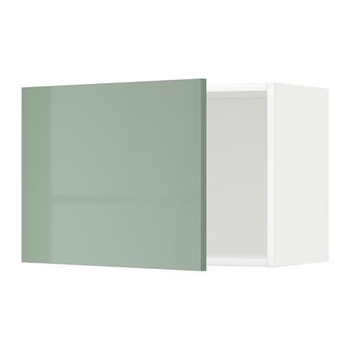 МЕТОД Шкаф навесной - белый, Калларп глянцевый светло-зеленый, 60x40 см