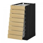 МЕТОД / ФОРВАРА Наполн шкаф 8 фронт/8 низк ящиков - 40x60 см, Тингсрид под березу, под дерево черный МЕТОД / ФОРВАРА Наполн шкаф 8 фронт/8 низк ящиков - 40x60 см, Тингсрид под березу, под дерево черный