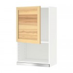 МЕТОД Навесной шкаф для СВЧ-печи - белый, Торхэмн естественный ясень, 60x100 см