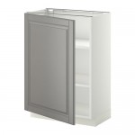 METOD напольный шкаф с полками белый/Будбин серый 60x39.5x88 cm
