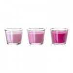 BRÄCKA ароматическая свеча в стакане мятная карамель/розовый