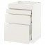 МЕТОД / ФОРВАРА Нап шкаф д/духовки/4фасада/3ящика - белый, Веддинге белый, 60x60 см