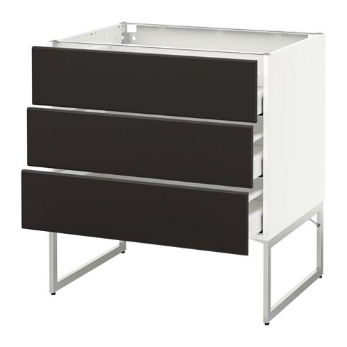 МЕТОД / МАКСИМЕРА Нплн шк 3 фрнт/3 средн ящика - белый, Кунгсбакка антрацит, 80x60x60 см МЕТОД / МАКСИМЕРА Нплн шк 3 фрнт/3 средн ящика - белый, Кунгсбакка антрацит, 80x60x60 см