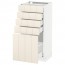 МЕТОД / МАКСИМЕРА Напольный шкаф с 5 ящиками - белый, Хитарп белый с оттенком, 40x37 см
