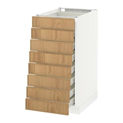МЕТОД / ФОРВАРА Наполн шкаф 8 фронт/8 низк ящиков - 40x60 см, Экестад дуб, белый МЕТОД / ФОРВАРА Наполн шкаф 8 фронт/8 низк ящиков - 40x60 см, Экестад дуб, белый