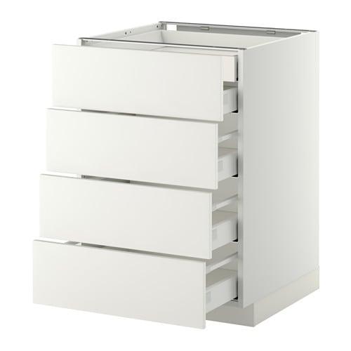 МЕТОД / МАКСИМЕРА Нплн шк 4фрнт/2нзк/3срд ящ - белый, Хэггеби белый, 60x60 см МЕТОД / МАКСИМЕРА Нплн шк 4фрнт/2нзк/3срд ящ - белый, Хэггеби белый, 60x60 см