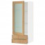 МЕТОД / МАКСИМЕРА Навесной шкаф/стекл дверца/2 ящика - белый, Экестад дуб, 40x100 см