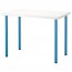 ЛИННМОН / АДИЛЬС Стол - белый/синий