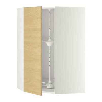 МЕТОД Угл нвсн шкф с вращающ секц - 68x100 см, Тингсрид под березу, белый