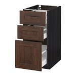 МЕТОД / МАКСИМЕРА Напольный шкаф с 3 ящиками - под дерево черный, Эдсерум под дерево коричневый, 40x60 см МЕТОД / МАКСИМЕРА Напольный шкаф с 3 ящиками - под дерево черный, Эдсерум под дерево коричневый, 40x60 см