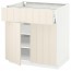 МЕТОД / МАКСИМЕРА Напольный шкаф+ящик/2дверцы - белый, Хитарп белый с оттенком, 80x60 см