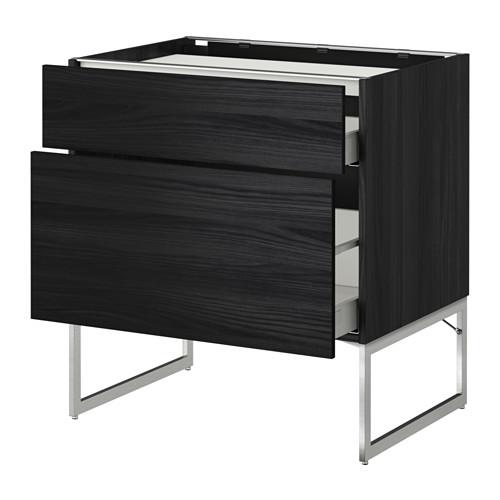 МЕТОД / МАКСИМЕРА Напольн шкаф/2фронт пнл/3ящика - -, Тингсрид под дерево черный, 80x60x60 см МЕТОД / МАКСИМЕРА Напольн шкаф/2фронт пнл/3ящика - -, Тингсрид под дерево черный, 80x60x60 см