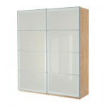 ПАКС Гардероб с раздвижными дверьми - матовое стекло, 200x44x236 см ПАКС Гардероб с раздвижными дверьми - матовое стекло, 200x44x236 см