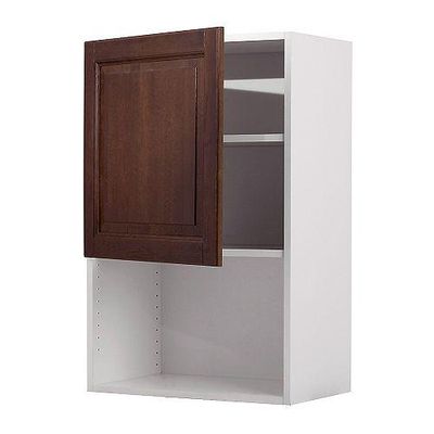 ФАКТУМ Навесной шкаф для СВЧ-печи - Лильестад темно-коричневый, 60x92 см