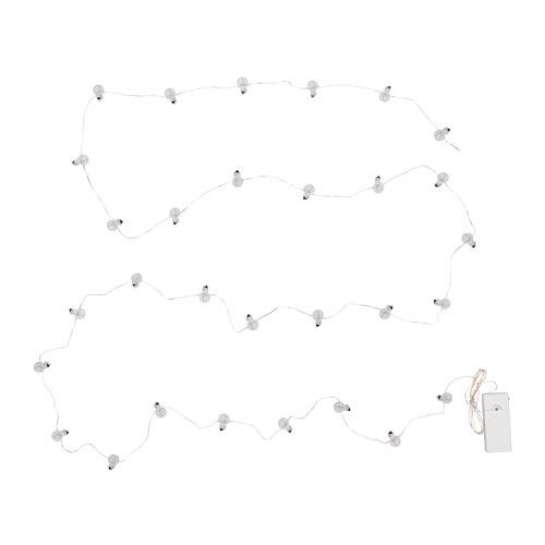 Ikea Strala LED Ring Wreath Pendant Lamp Battery Operated w/Built-in Light 11" 