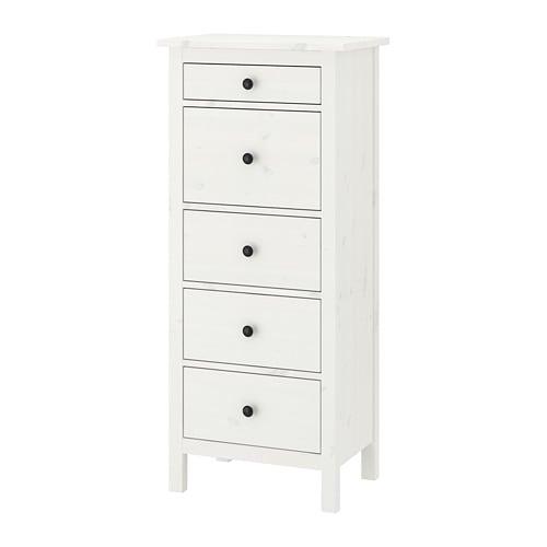 verontschuldigen kogel etnisch HEMNES Ladenkast met 5 lades - witte vlek (203.684.36) - recensies, prijs,  waar te koop