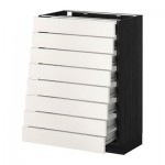 МЕТОД / ФОРВАРА Наполн шкаф 8 фронт/8 низк ящиков - под дерево черный, Веддинге белый, 60x37 см МЕТОД / ФОРВАРА Наполн шкаф 8 фронт/8 низк ящиков - под дерево черный, Веддинге белый, 60x37 см