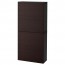 БЕСТО Навесной шкаф с 2 дверями - черно-коричневый/Инвикен черно-коричневый