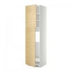 МЕТОД Высокий шкаф д/холодильника/2дверцы - 60x60x220 см, Тингсрид под березу, белый МЕТОД Высокий шкаф д/холодильника/2дверцы - 60x60x220 см, Тингсрид под березу, белый