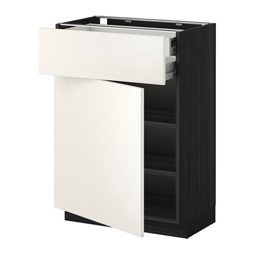 МЕТОД / ФОРВАРА Напольн шкаф двр/фр пнл/плк/2низ ящ - под дерево черный, Веддинге белый, 60x37 см МЕТОД / ФОРВАРА Напольн шкаф двр/фр пнл/плк/2низ ящ - под дерево черный, Веддинге белый, 60x37 см