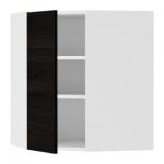 ФАКТУМ Шкаф навесной угловой - Гношё черный, 60x70 см