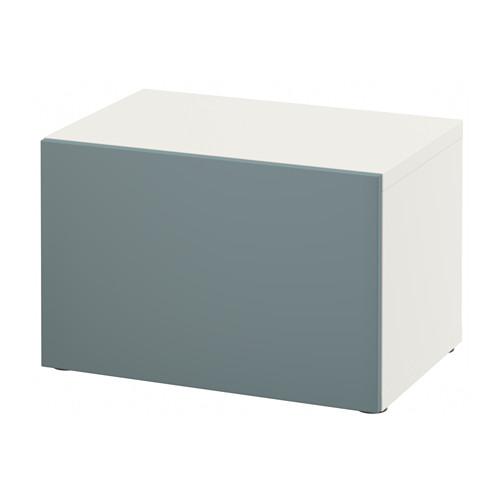 БЕСТО Стеллаж с дверью - белый/Вальвикен серо-бирюзовый БЕСТО Стеллаж с дверью - белый/Вальвикен серо-бирюзовый