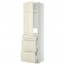 МЕТОД / МАКСИМЕРА Выс шкаф д/холодильн, с дврц/3 ящ - белый, Будбин белый с оттенком