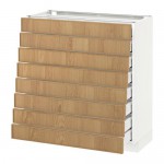 МЕТОД / МАКСИМЕРА Наполн шкаф 8 фронт/8 низк ящиков - белый, Экестад дуб, 80x37 см МЕТОД / МАКСИМЕРА Наполн шкаф 8 фронт/8 низк ящиков - белый, Экестад дуб, 80x37 см