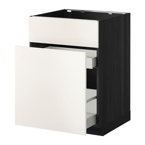 МЕТОД / МАКСИМЕРА Нап шк п/мойку/сорт мус/1дврц/2ящ - под дерево черный, Веддинге белый МЕТОД / МАКСИМЕРА Нап шк п/мойку/сорт мус/1дврц/2ящ - под дерево черный, Веддинге белый