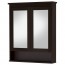ХЕМНЭС Зеркальный шкаф с 2 дверцами - морилка черно-коричнев, 83x16x98 см
