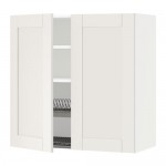 МЕТОД Навесной шкаф с посуд суш/2 дврц - белый, Сэведаль белый, 80x80 см