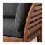 ÄPPLARÖ 3-местный модульный диван, садовый коричневая морилка/Холло черный