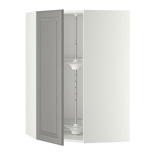 METOD угл нвсн шкф с вращающ секц белый/Будбин серый 67.5x67.5x100 cm METOD угл нвсн шкф с вращающ секц белый/Будбин серый 67.5x67.5x100 cm