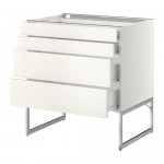 МЕТОД / ФОРВАРА Нплн шк 4 фронт/2 низк/2средн ящ - 80x60x60 см, Веддинге белый, белый