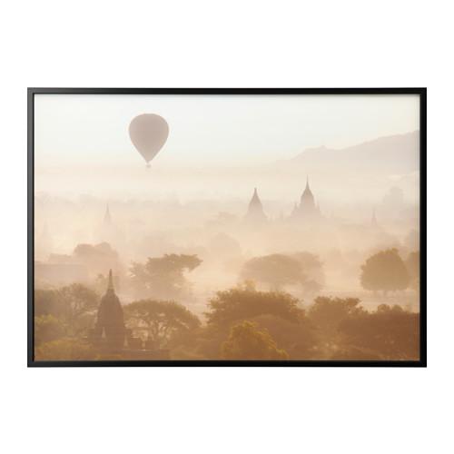 БЬЁРКСТА Картина с рамой - черный