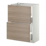 МЕТОД / ФОРВАРА Наполн шк 2 фрнт/2 средн ящ - белый, Брокхульт под грецкий орех светло-серый, 60x37 см МЕТОД / ФОРВАРА Наполн шк 2 фрнт/2 средн ящ - белый, Брокхульт под грецкий орех светло-серый, 60x37 см