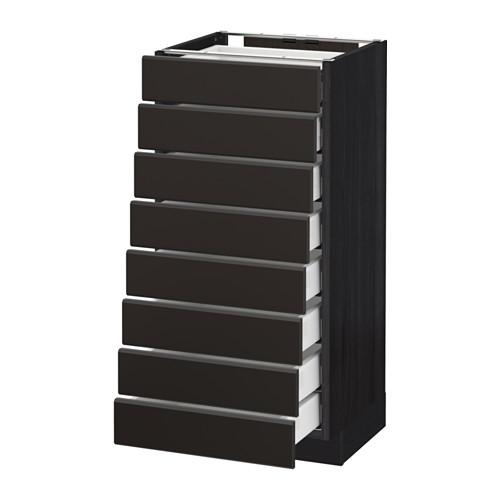 МЕТОД / МАКСИМЕРА Наполн шкаф 8 фронт/8 низк ящиков - под дерево черный, Кунгсбакка антрацит, 40x37 см МЕТОД / МАКСИМЕРА Наполн шкаф 8 фронт/8 низк ящиков - под дерево черный, Кунгсбакка антрацит, 40x37 см