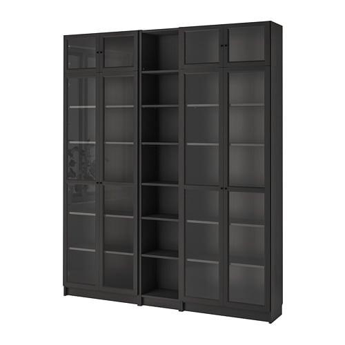 БИЛЛИ / ОКСБЕРГ Стеллаж - черно-коричневый БИЛЛИ / ОКСБЕРГ Стеллаж - черно-коричневый