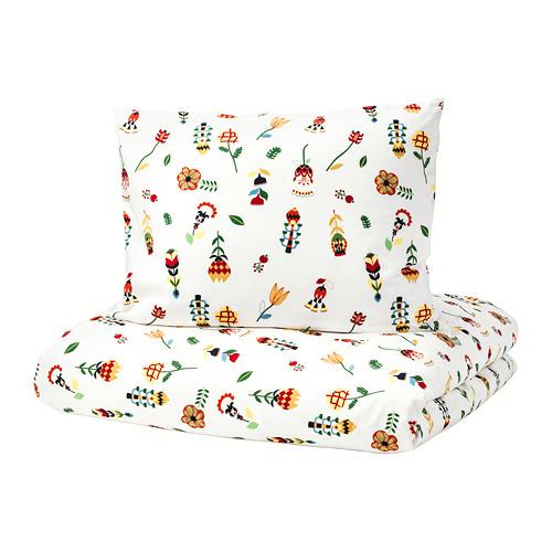 ROSENFIBBLA пододеяльник и 1 наволочка темно-серый