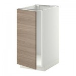 МЕТОД Наполный шкаф д/мойки/мусорн конт - Брокхульт под грецкий орех светло-серый, белый