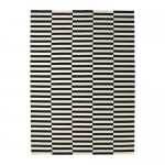 STOCKHOLM ковер, безворсовый ручная работа/в полоску черный/белый с оттенком 250x350 cm