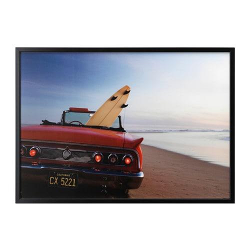 БЬЁРКСТА Картина с рамой - черный